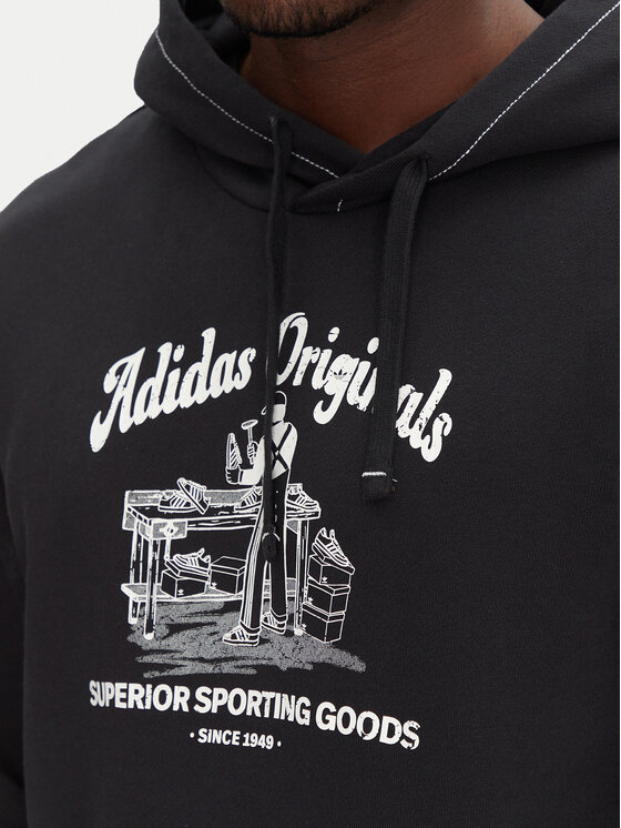 adidas adidas Mikina Wabash JP4483 Černá Loose Fit