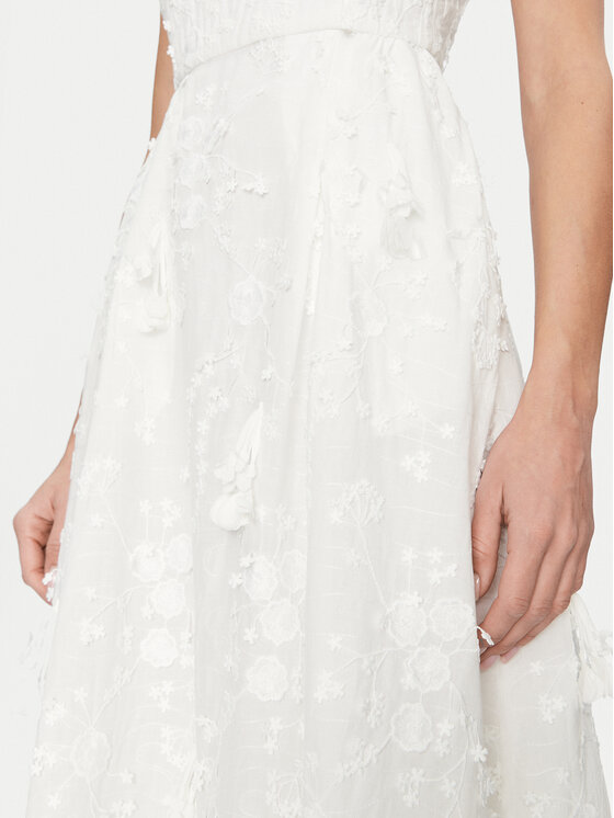 Munthe Munthe Sukienka letnia Fronia 251134825125 Écru Regular Fit