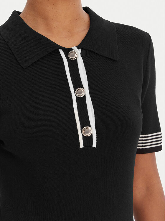 Morgan Morgan Rochie tricotată 261-RMCAMI Negru Slim Fit