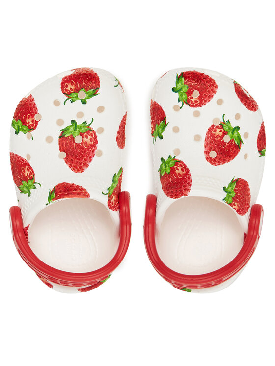 Crocs Crocs Şlapi Toddler Classic Fresh Fruits Clog 211170 Alb