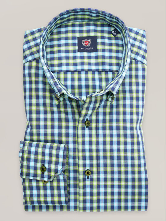 Willsoor Willsoor Koszula 43036sl Niebieski Slim Fit