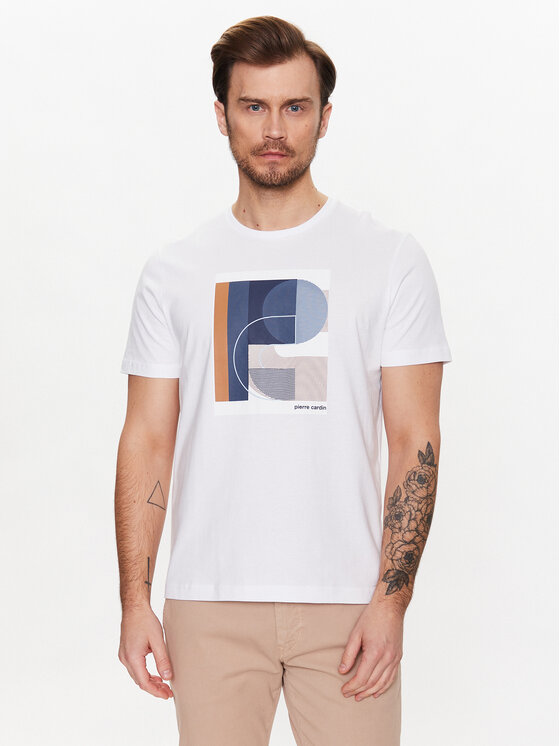 Pierre Cardin Тишърт C5 20820/000/2060 Бял Regular Fit