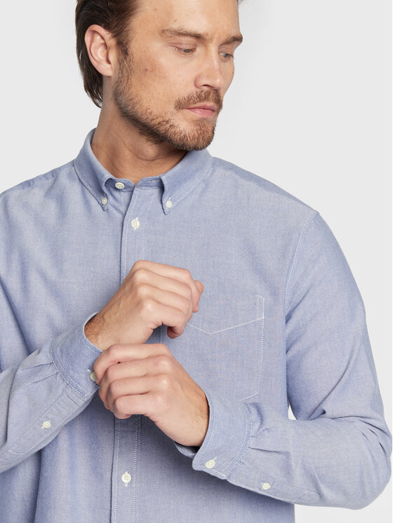 Wrangler Wrangler Camicia W5B1BMX7K 112320866 Celeste Regular Fit