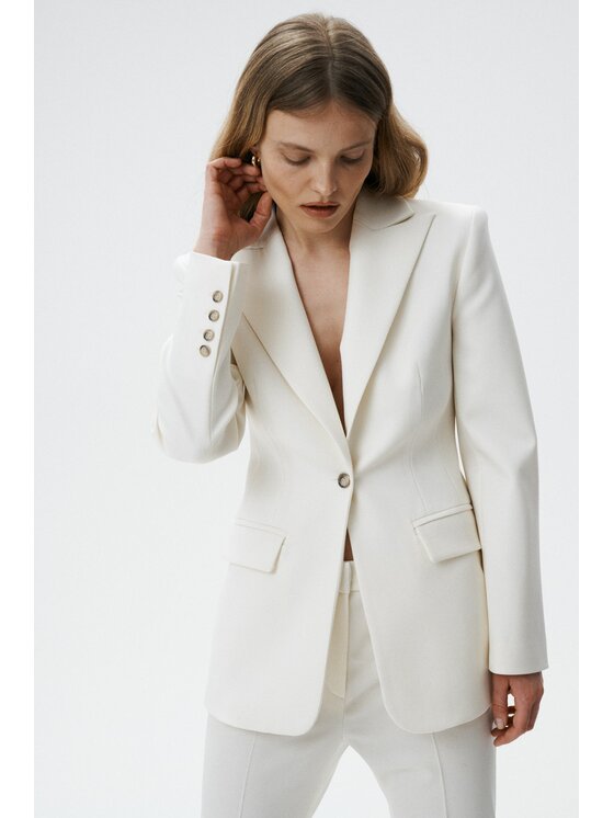 MARI PRETI MARI PRETI Giacca da abito Serene Bianco Regular Fit