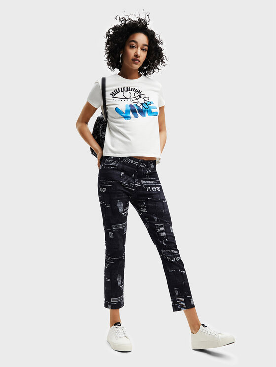Desigual T-Shirt Uomo - Regular Fit, Girocollo, Manica Corta, Multicolore