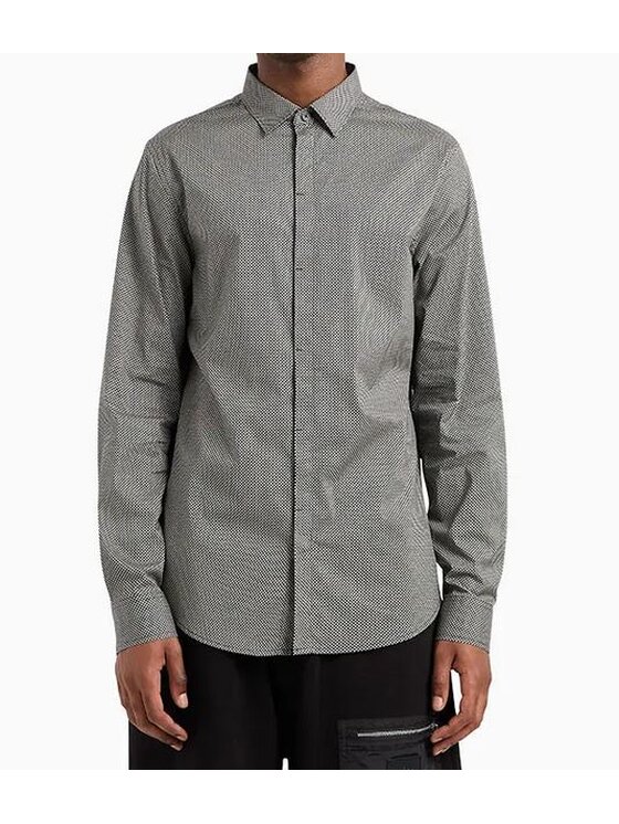 Armani Exchange Armani Exchange Koszula 6DZC25 ZNEAZ Szary Slim Fit