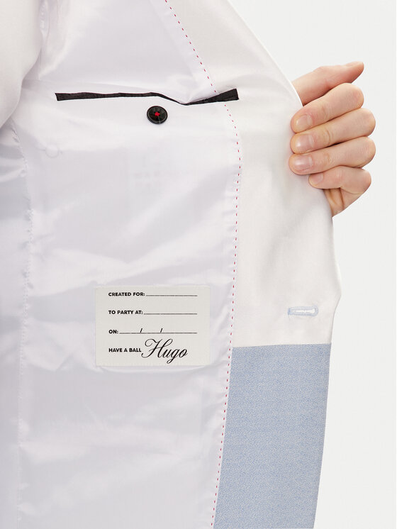 HUGO Hugo Marynarka Henry242E1X 50513750 Błękitny Slim Fit