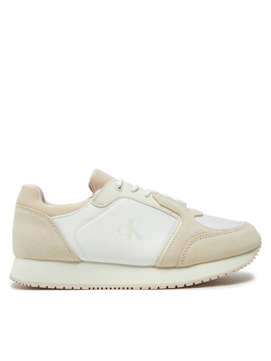 Calvin Klein Jeans Calvin Klein Jeans Снікерcи Runner Laceup Low Mg Media YW0YW01644 Écru
