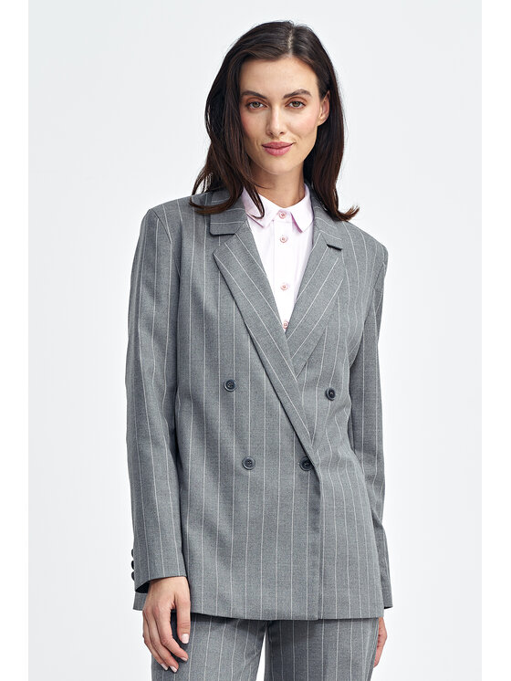 NIFE NIFE Marynarka Z71 Szary Oversize