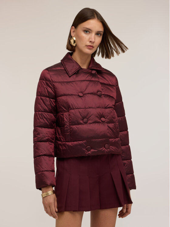 Motivi Motivi Giubbotto piumino F015Q000747N036 Bordeaux Boxy Fit