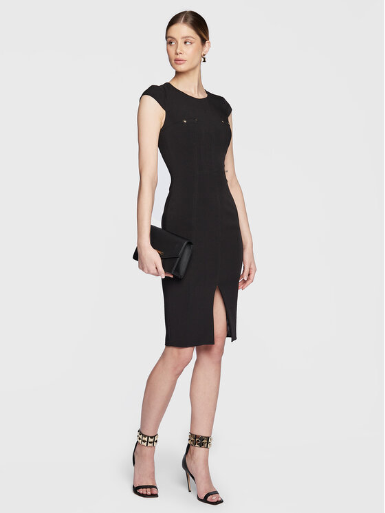 Elisabetta Franchi Elisabetta Franchi Kokteilinė suknelė AB-361-31E2-V390 Juoda Slim Fit