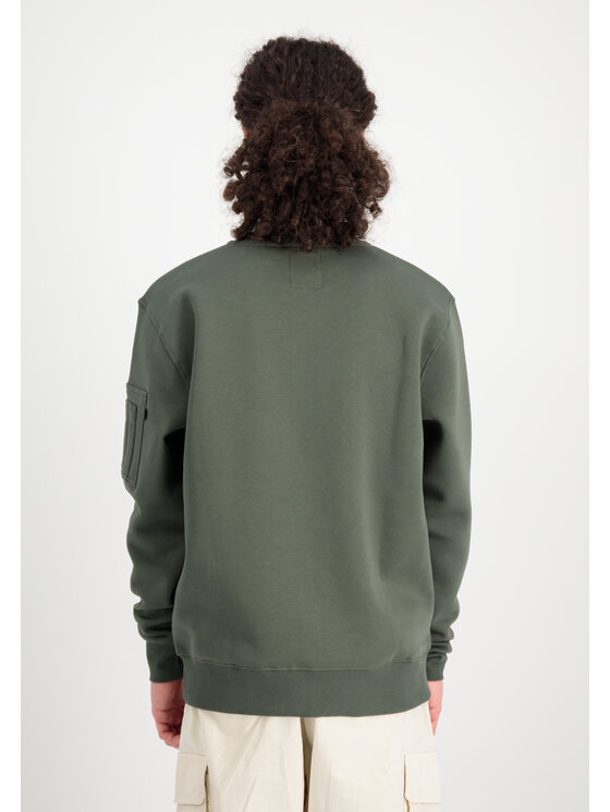 Alpha Industries Alpha Industries Bluza Alpha Reflective Print Sweatshirt Zielony Regular Fit