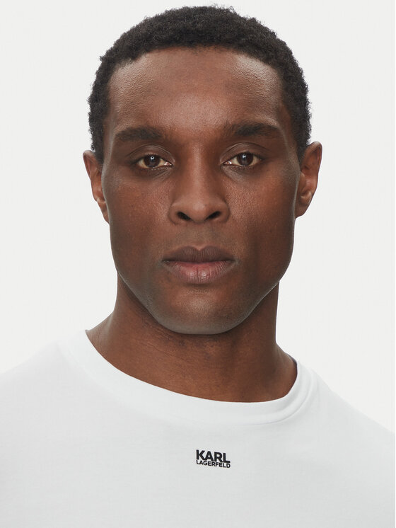 KARL LAGERFELD KARL LAGERFELD Marškinėliai 755058 552235 Balta Regular Fit