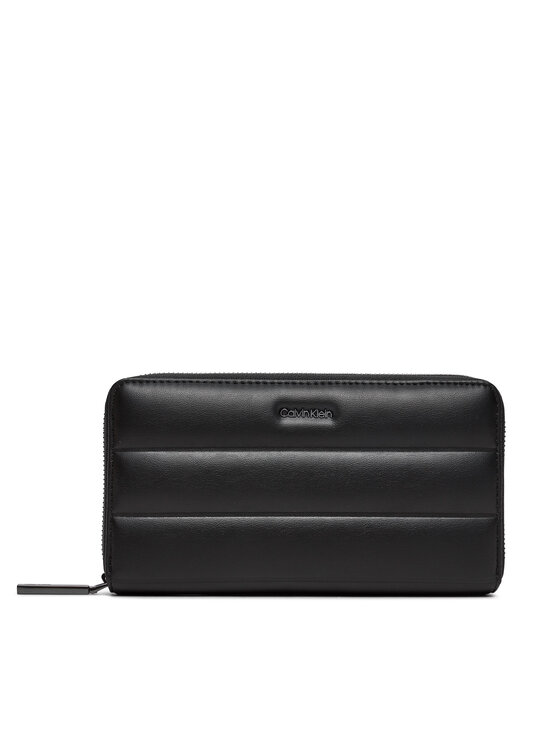 Calvin Klein Calvin Klein Портфейл Line Quilt Large Zip Around K60K612199 Черен