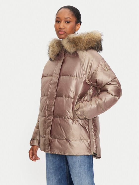 Fracomina Fracomina Talvejope FJ24WC3002O45601 Pruun Regular Fit