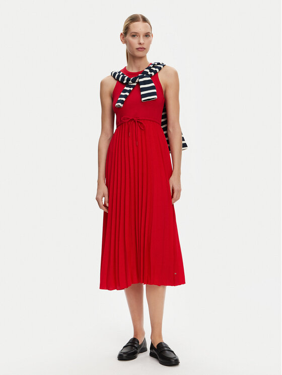 Tommy Hilfiger Tommy Hilfiger Vsakodnevna obleka WW0WW39342 Rdeča Regular Fit