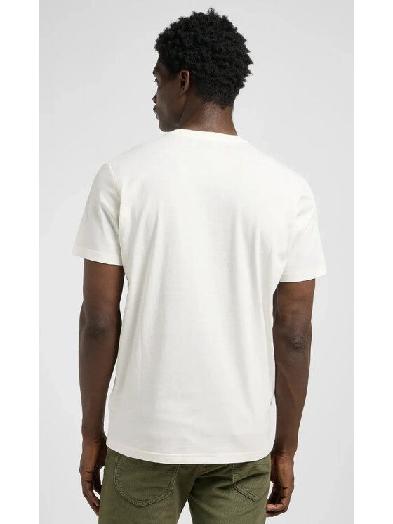 Lee Lee T-Shirt Regular Small Logo Tee Biały Regular Fit