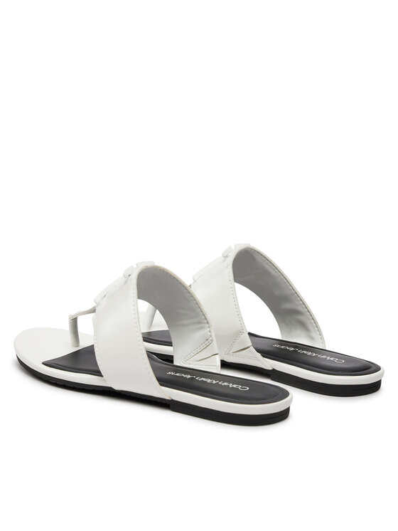 Calvin Klein Jeans Calvin Klein Jeans Flip flop Flat Sandal Slide Toepost Mg Met YW0YW01342 Alb