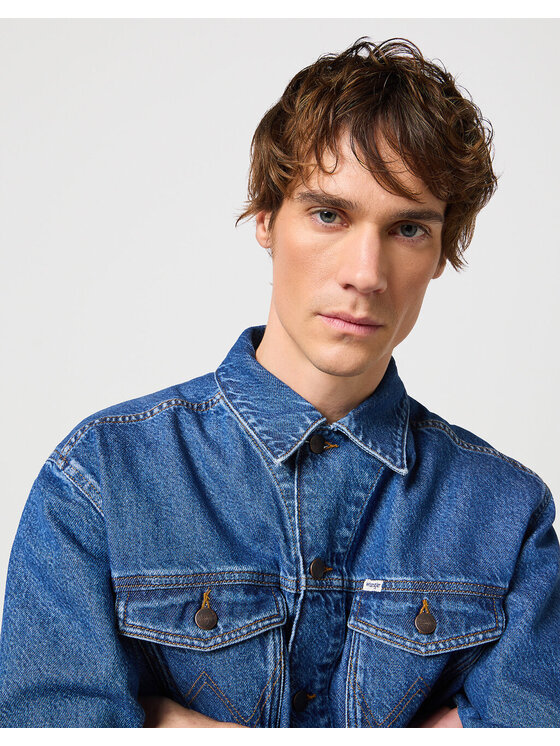 Wrangler Wrangler Giacca di jeans DENIM JACKET Blu Regular Fit
