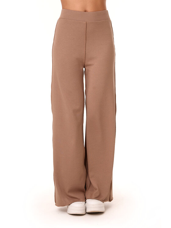 MANDRAGORA MANDRAGORA Spodnie dzianinowe Comfy Beżowy Over Fit