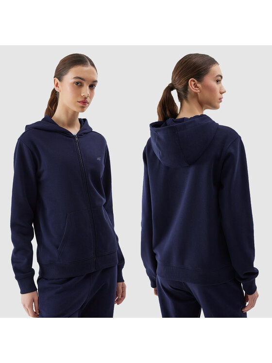 4F 4F Mikina 4FWSS24TSWSF0956 Tmavomodrá Regular Fit