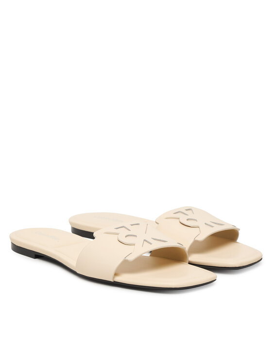 Calvin Klein Calvin Klein Plätud Square Flat Sandal Emblem HW0HW03128 Ekrüüvärv