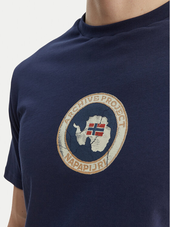 Napapijri Napapijri T-Shirt S-Phos NP0A4G5A Tmavomodrá Relaxed Fit