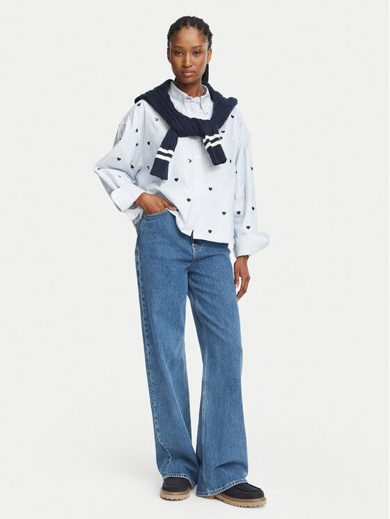Tommy Jeans Tommy Jeans Риза Critter  DW0DW23438 Светлосин Oversize