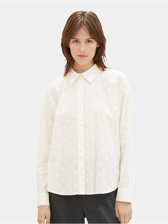 Tom Tailor Denim Tom Tailor Denim Сорочка 1039361 Білий Regular Fit