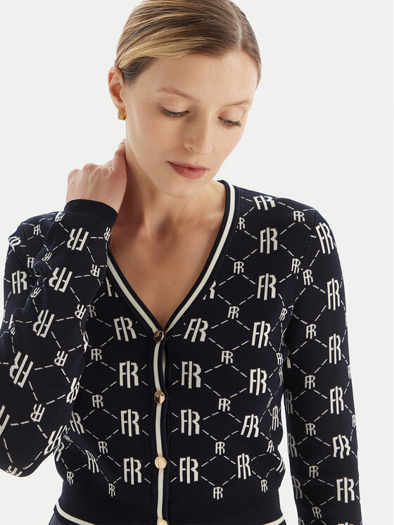 Fracomina Fracomina Cardigan FR25WT8036K414F8 Blu scuro Regular Fit