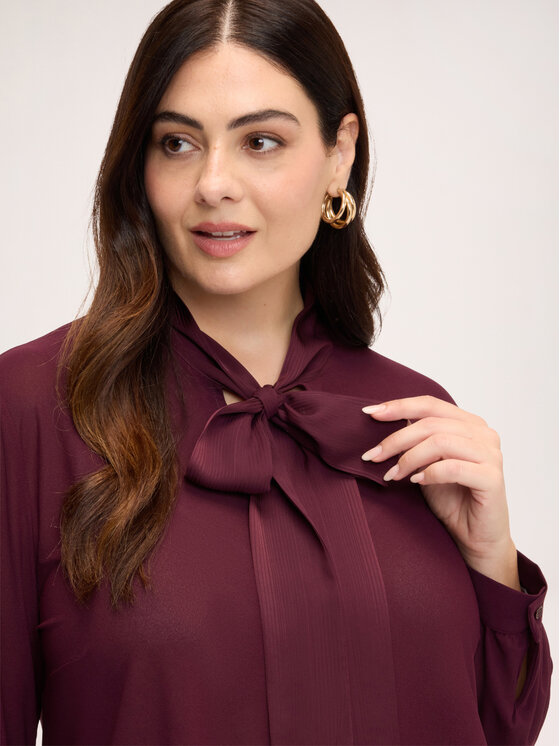Fiorella Rubino Fiorella Rubino Blusa 2031L000693N036 Bordeaux Flared Fit