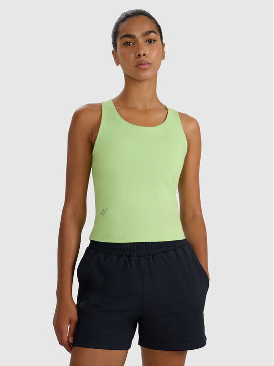 4F 4F Tank top MULTI ACTIVE Zielony Slim Fit