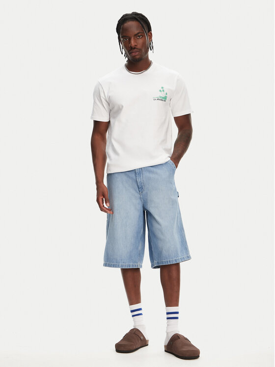 Quiksilver Quiksilver T-särk Palm Lines Ss EQYZT08057 Valge Regular Fit