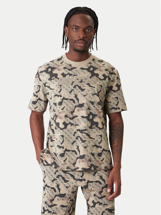 Guess T-Shirt Z6RI05 I3Z14 Beżowy Regular Fit