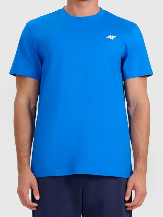 4F 4F T-Shirt 4FWMM00TTSHM3341-33S Niebieski Regular Fit