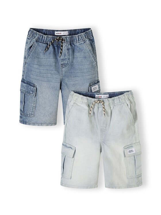 minoti minoti Szorty jeansowe 29SHORT250 Błękitny Regular Fit