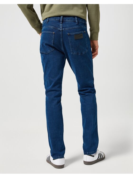 Wrangler Wrangler Jeansy Larston Granatowy Slim Fit