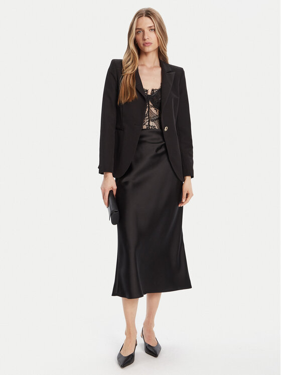 Rinascimento Rinascimento Midi szoknya CFC0125416003 Fekete Regular Fit