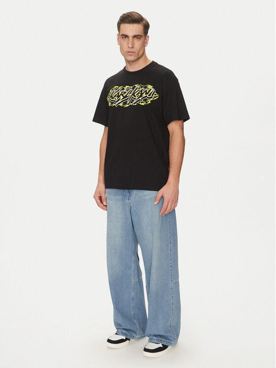 Karl Kani Karl Kani Тишърт Woven Signature Heat 60300355 Черен Regular Fit