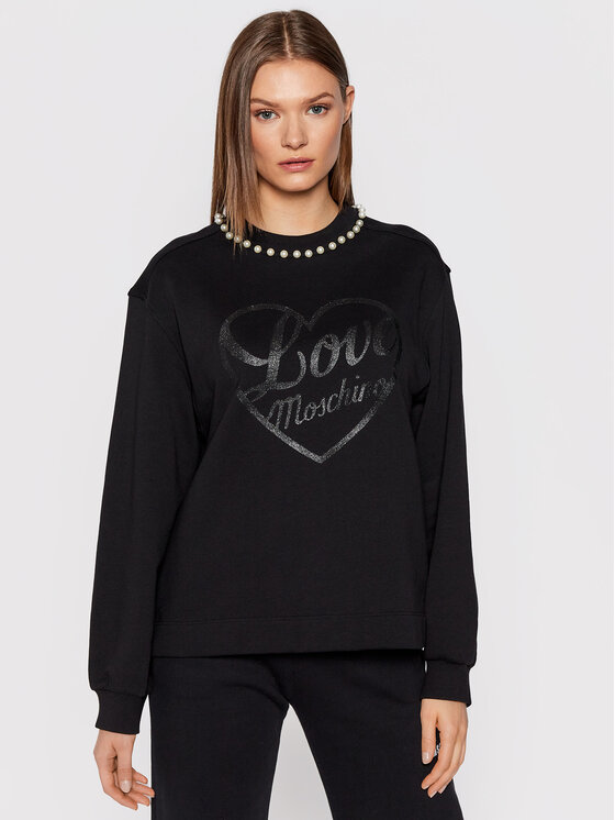 LOVE MOSCHINO Суитшърт W644801M 4055 Черен Regular Fit