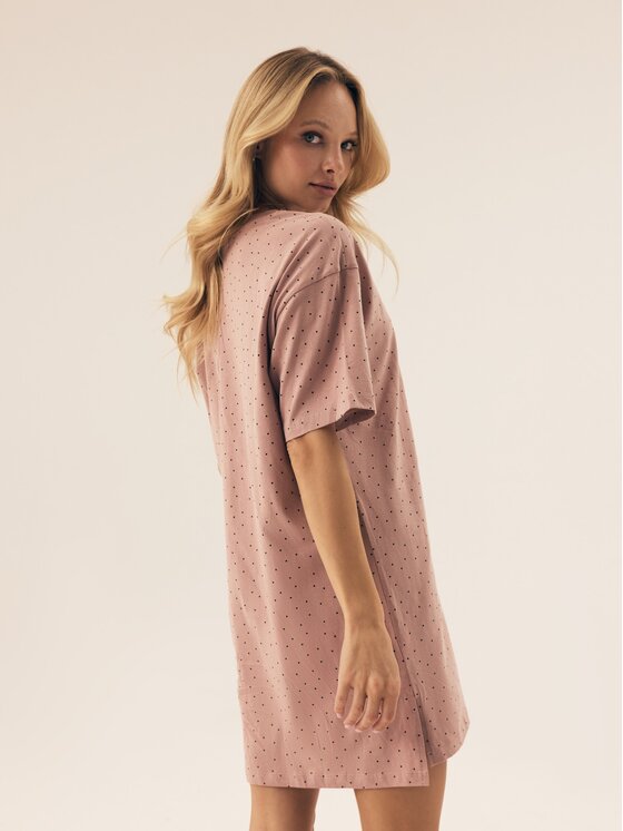 Esotiq Esotiq Koszula nocna 42407 Różowy Regular Fit