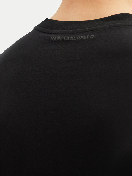 KARL LAGERFELD KARL LAGERFELD Tričko 755073 552251 Čierna Regular Fit