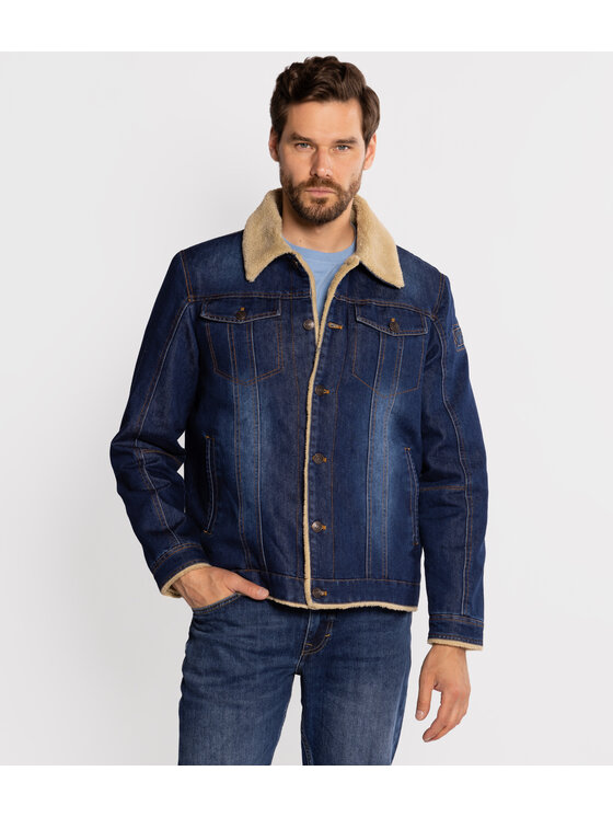 Lee Cooper Lee Cooper Kurtka zimowa SHEPARD Granatowy Regular Fit