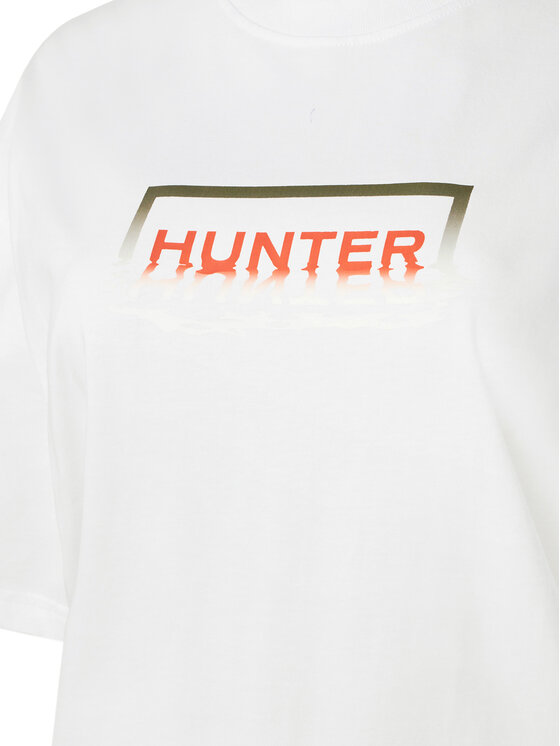 Hunter Hunter T-Shirt Abele UNISEX HARU0007251 Biały Regular Fit