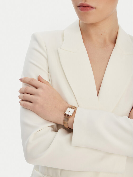 Timex Timex Zegarek Transcend TW2Y26200 Różowe złoto