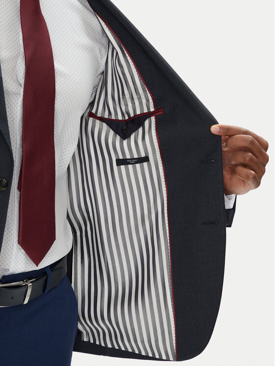 Tommy Hilfiger Tommy Hilfiger Sako MW0MW39743 Tmavomodrá Slim Fit