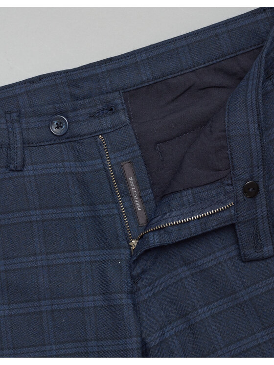 Borgio Borgio Spodnie materiałowe vilora Granatowy Slim Fit
