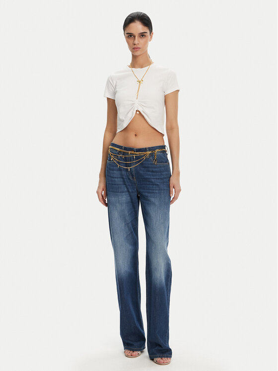 Elisabetta Franchi Elisabetta Franchi T-shirt MA-006-51E2 Bijela Regular Fit