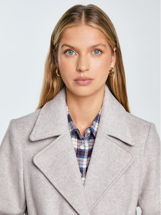 BIG STAR BIG STAR Płaszcz przejściowy KSENIA Beżowy Basic Fit