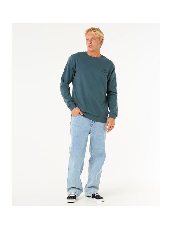 Rip Curl Rip Curl Bluza Stapler Crew Zielony Standard Fit
